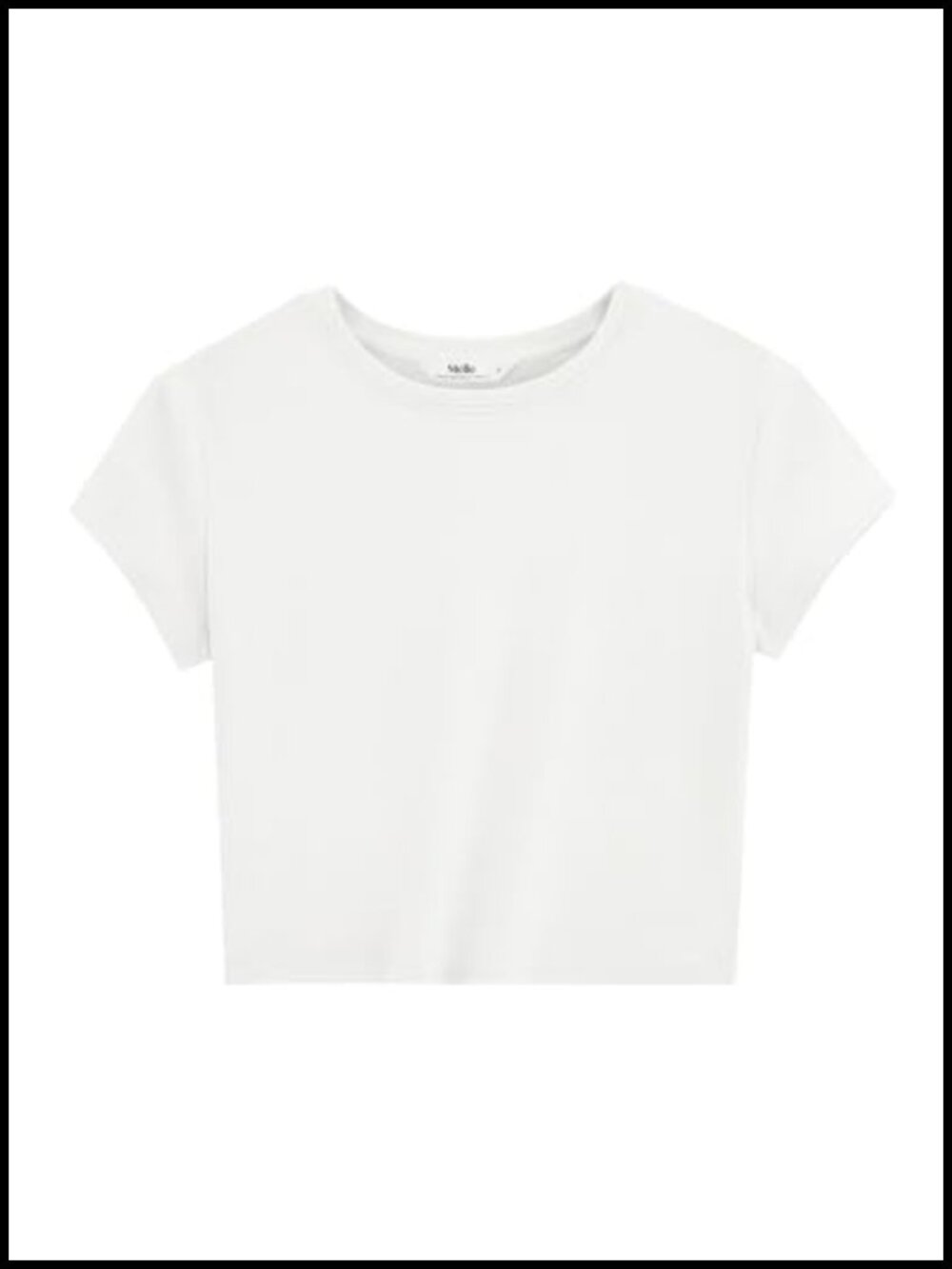 Women's Cropped Short Sleeve Crew Neck Fitted Crop Top Tee
